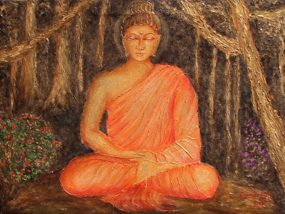 Buddha under tree