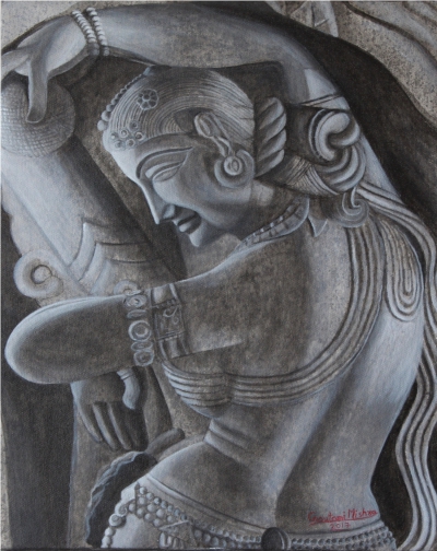 Khajuraho Lady Painting