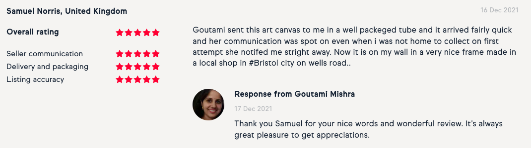 Goutami Mishra review from United Kingdom