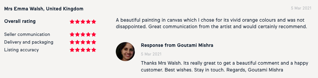 Goutami Mishra review from UK